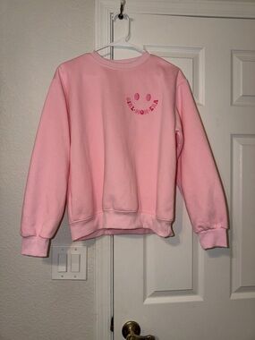 Girl Mom Era Pink Smile Graphic Crewneck Sweatshirt